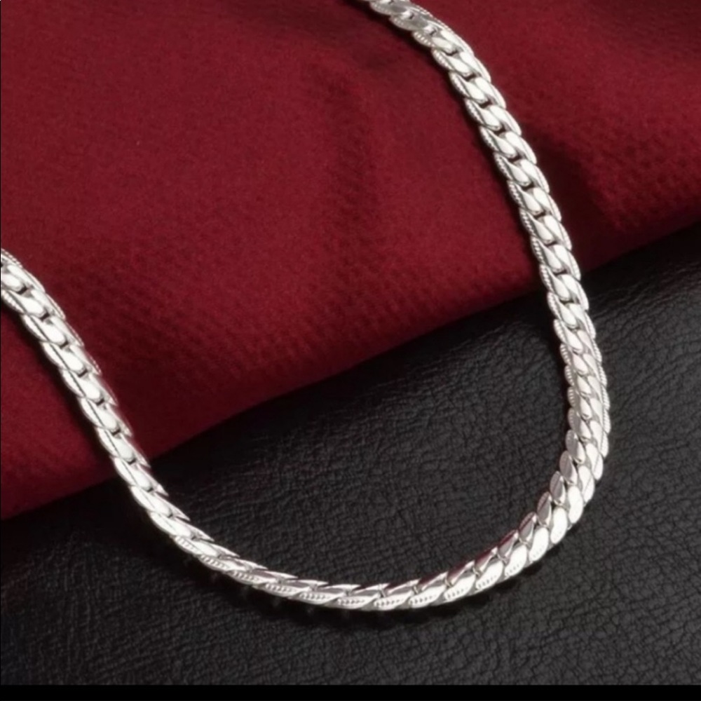 New 925 Sterling Silver Snake Necklace - Picture 2 of 4